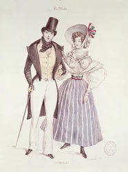Mode für Männer und Frauen, 1830